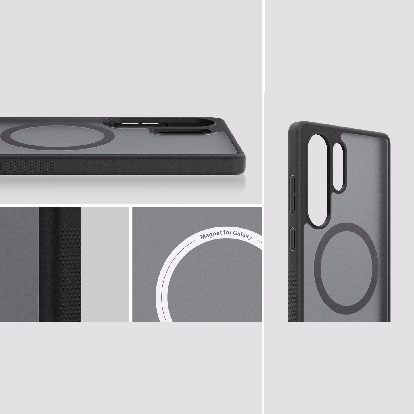 Etui magnetyczne Spigen Capella do Galaxy S25 Ultra, przydymione-czarne